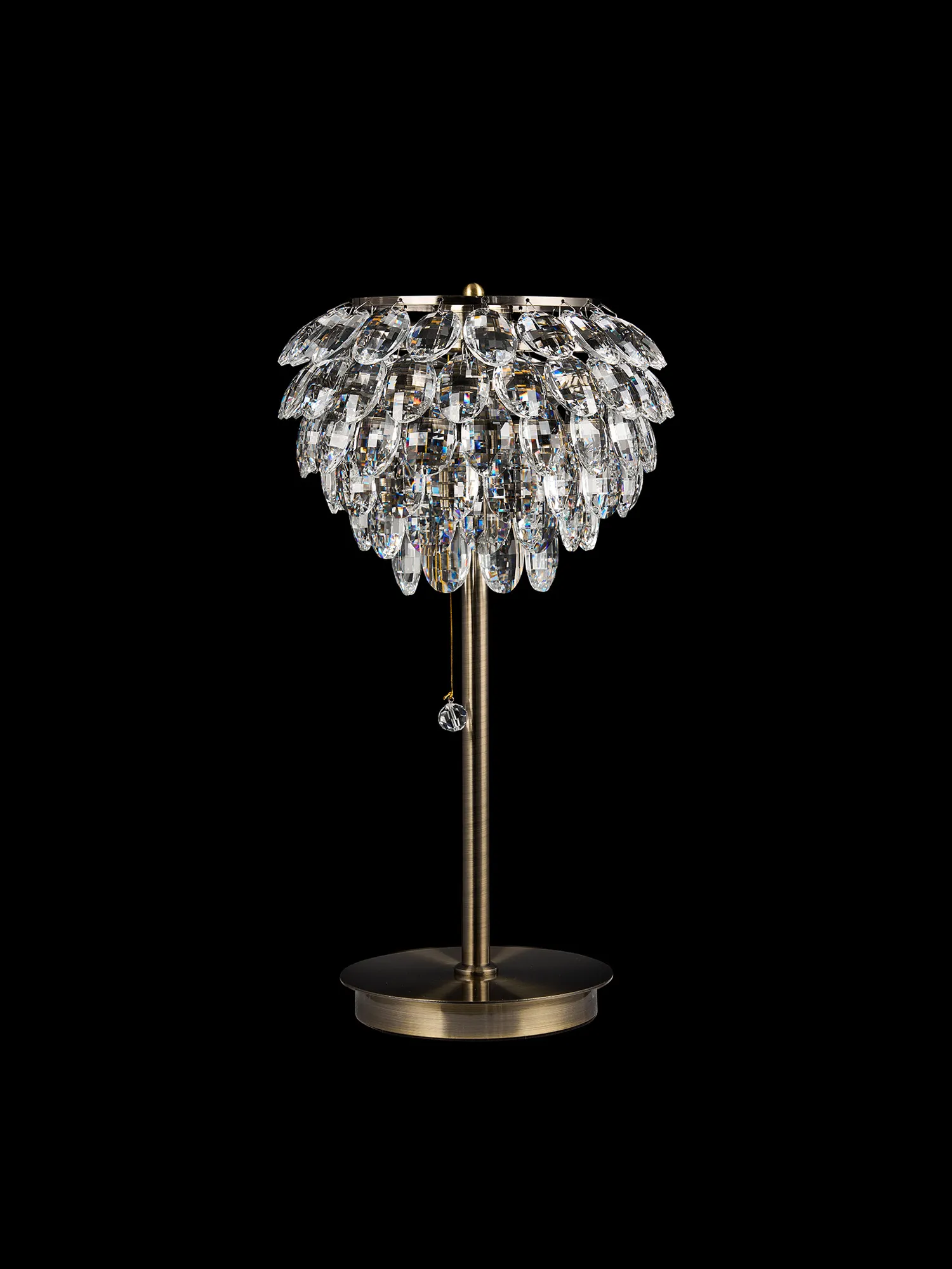 Coniston Antique Brass Crystal Table Lamps Diyas Designer Table Lamps